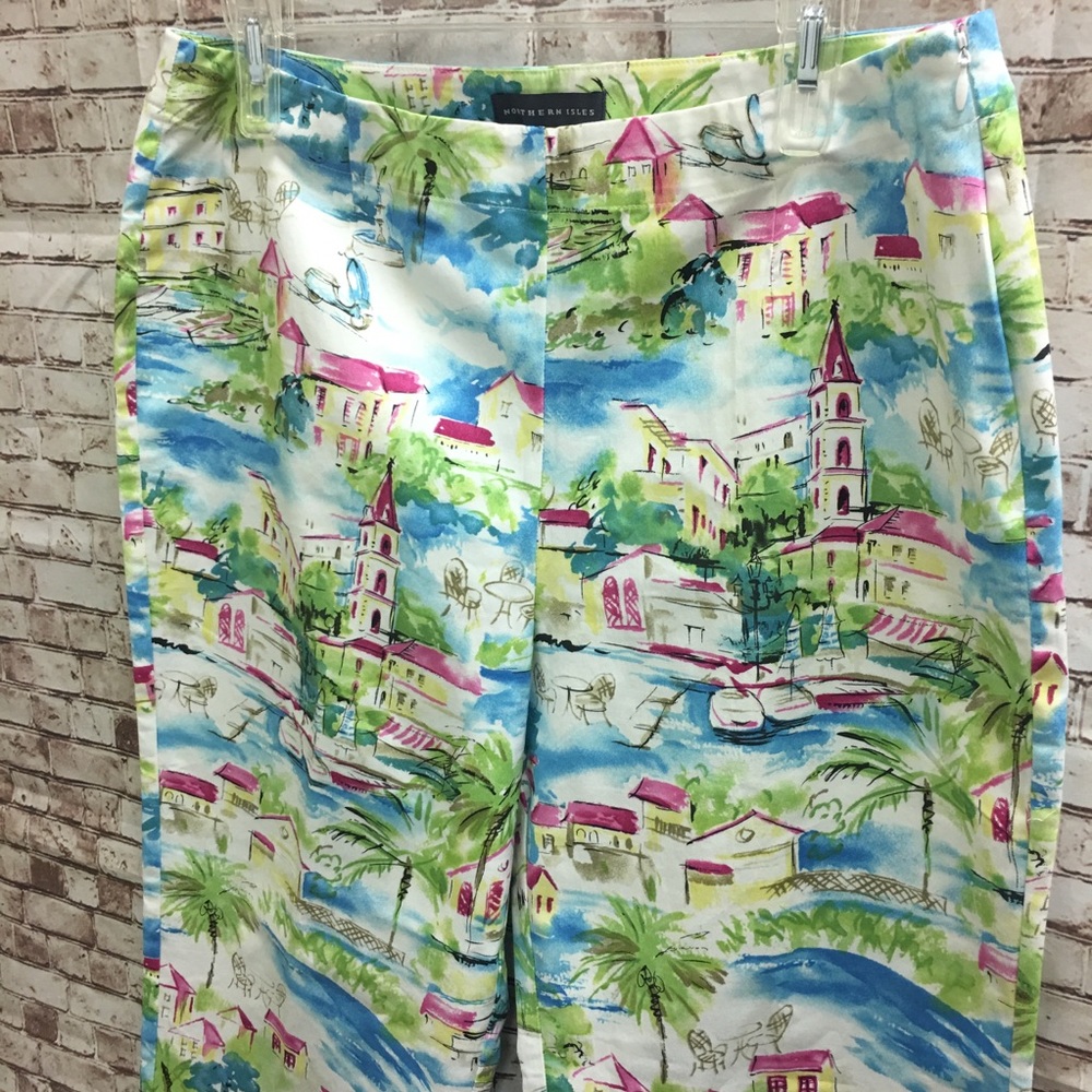 NORTHERN ISLES Beach Scene Golf Stretch Pants 12